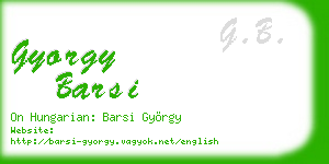 gyorgy barsi business card