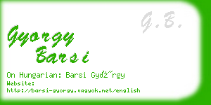 gyorgy barsi business card